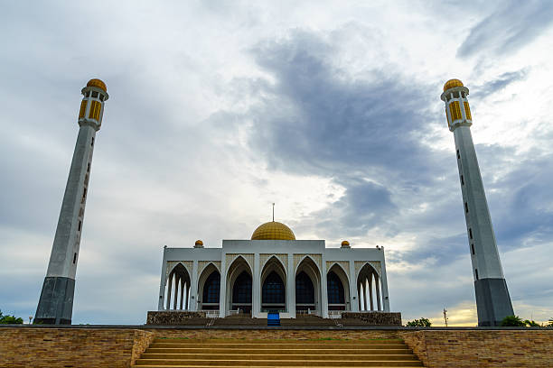 istock Amazing partly cloudy  sky with Central Mosque Songkhla 541598882