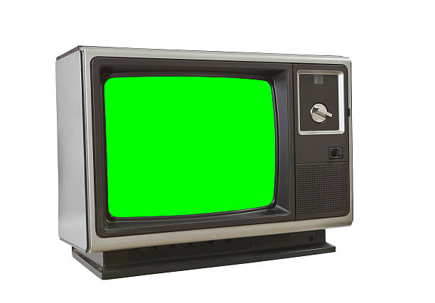 istock Vintage Blank Television Isolated with Chroma Green Screen 541598950