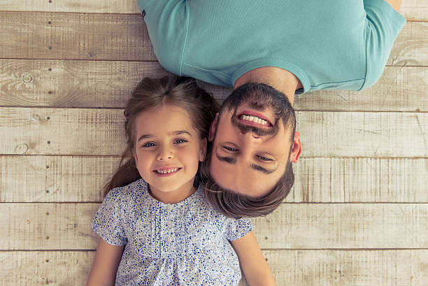 Father and daughter stock photo