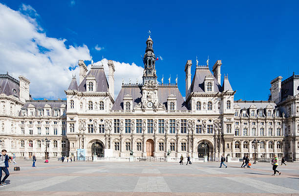 Town hall in Paris, France stock photo