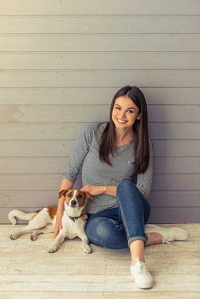 istock Woman and dog 541601786