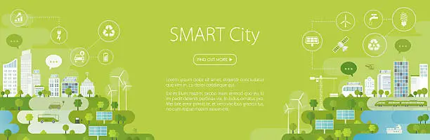 Vector illustration of Smart City Banner