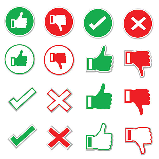 Check Mark Icon Set Check Mark Icon Set unliked stock illustrations