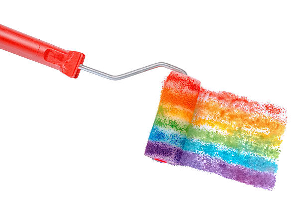 istock creative concept gay culture symbol with paint roller, sign 541607746