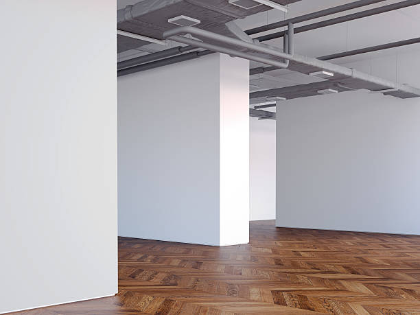 istock Exhibition gallery with white walls. 3d rendering 541610392