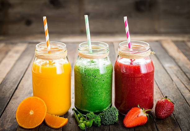 istock Healthy fruit and vegetable smoothies in the jar 541822908