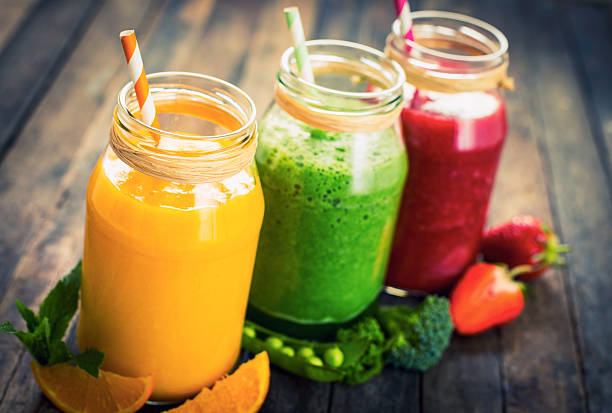istock Healthy fruit and vegetable smoothies in the jar 541823002
