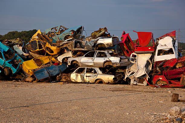 istock Junk Cars On Junkyard 541823736