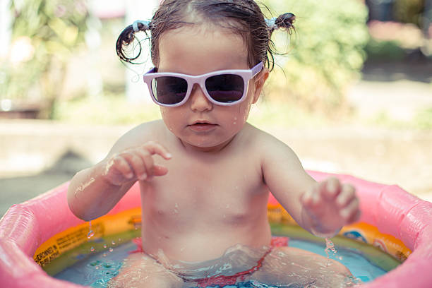 istock one year old baby playing in baby pool 541824730