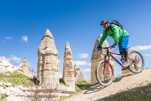 istock Funny Cappadocian Mountainbiking, Turkey 541826812