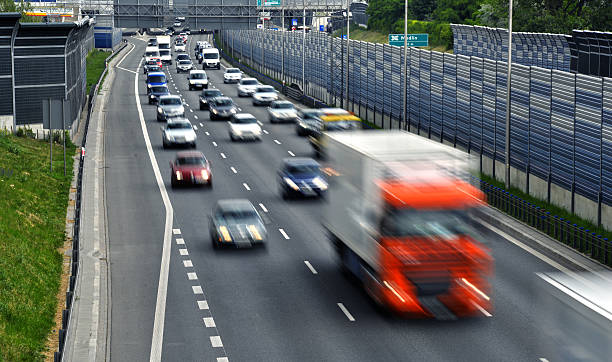 istock Six lane controlled-access highway in Poland 541826998