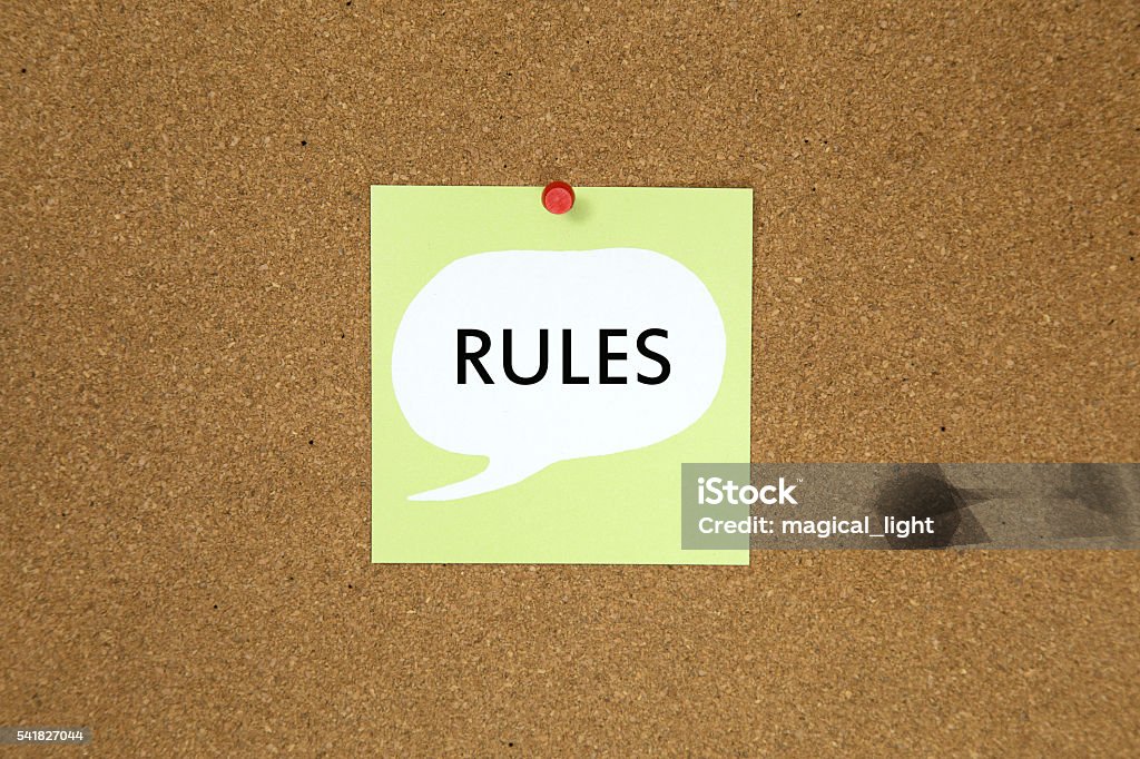 Sticky Notes Rules Rules In Text On A Green Sticky Note Stock Photo - Download Image Now ...