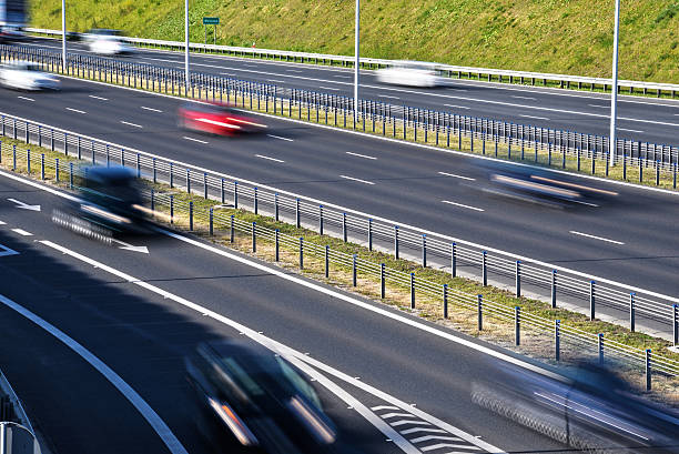 istock Six lane controlled-access highway in Poland 541827190