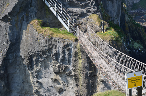 Carrickarede Rope Bridge In The North Of Ireland Stock Photo - Download  Image Now - Carrick-A-Rede, Bridge - Built Structure, Country - Geographic  Area - iStock