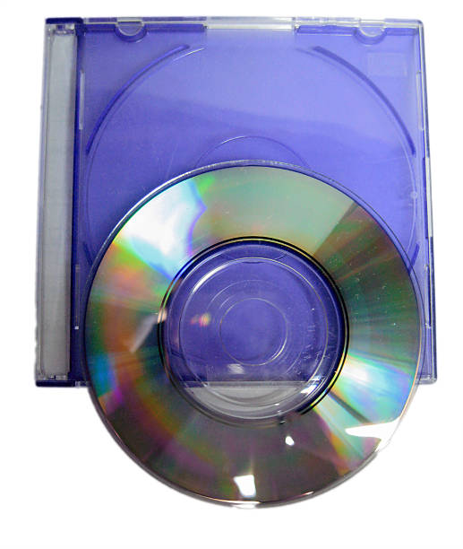 istock Compact disc in blue clear case isolated on the white 541828686