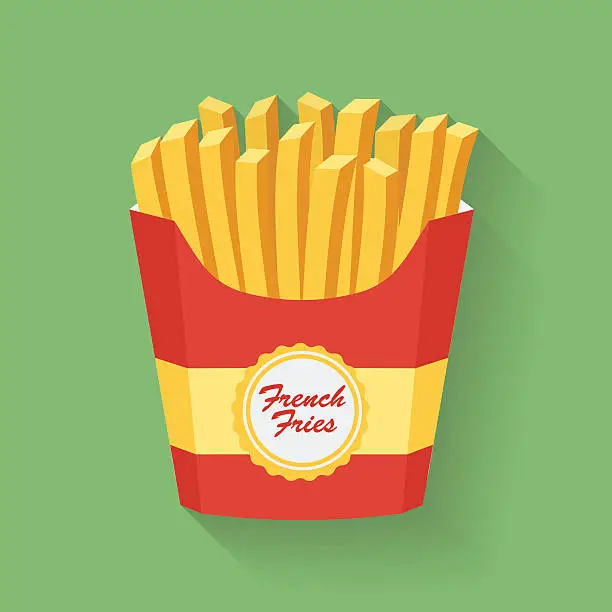 Vector illustration of Icon of French fries