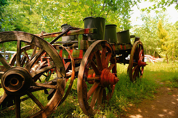 istock Wooden cart 541832412