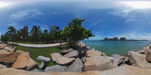 istock Nature scene by the rocks and inlet Miami Beach 541834800