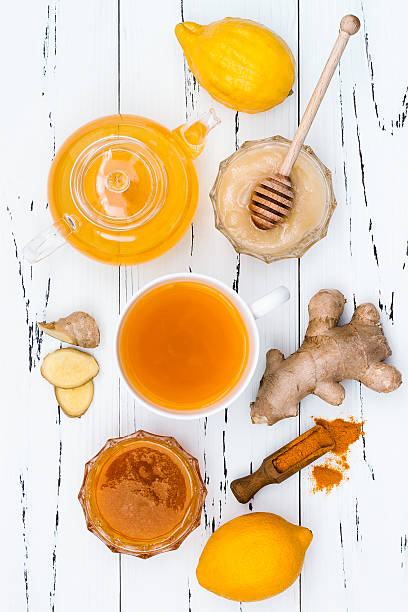 istock Detox hot lemon water with ginger, cayenne, turmeric and honey 541836002