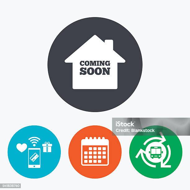 Homepage Coming Soon Icon Stock Illustration - Download Image Now - Advice, Arrival, Badge