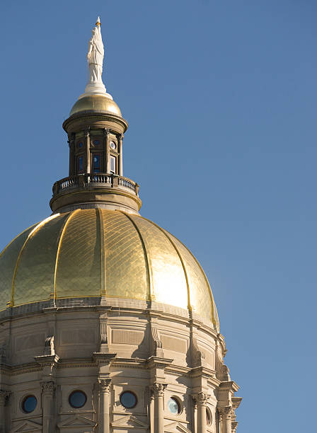 애틀랜타 조지아 주 수도 골드 돔 시티 아키텍처 - gold dome 뉴스 사진 이미지