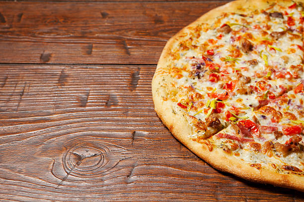 istock Ranch pizza on wooden table 541846808