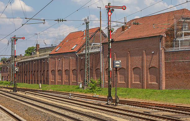 istock Railroad tracks and signals in Lingen 541855308