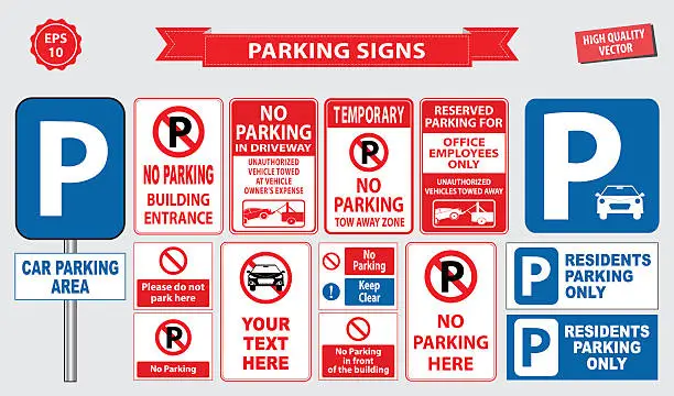 Vector illustration of Car Parking Sign