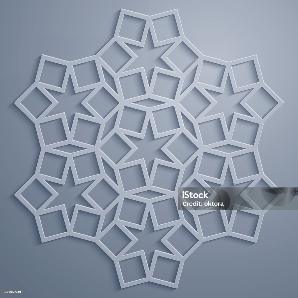Rounded Arabic Pattern Arabic Round Geometric Pattern Stock Illustration - Download Image Now ...