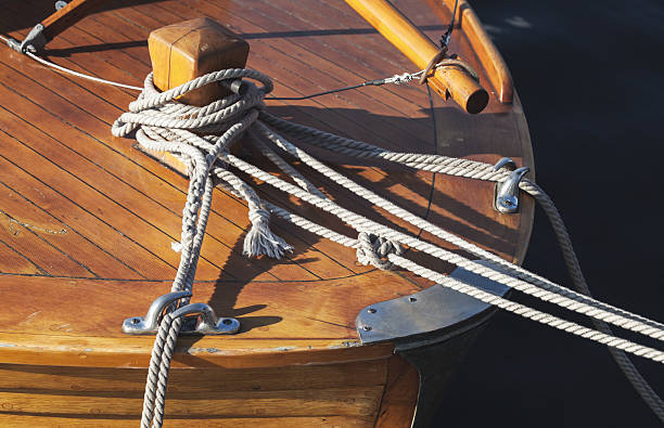 istock Wooden sailing ship bow fragment with bollard 541860084