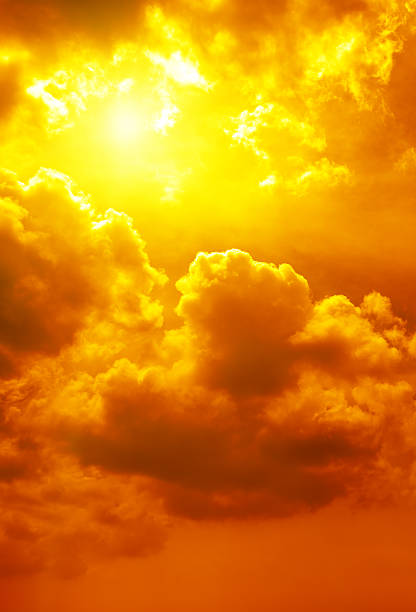 istock Beautiful bright sunset. Heavenly background. 541860096