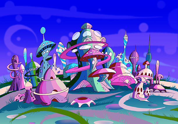 istock Mystery Wonderland. Fantastic Alien City. 541864666