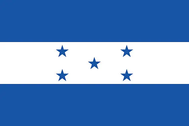 Vector illustration of Flat Honduras flag vector