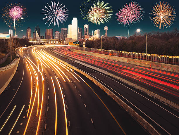 istock fireworks for a national holiday in Dallas 541869022