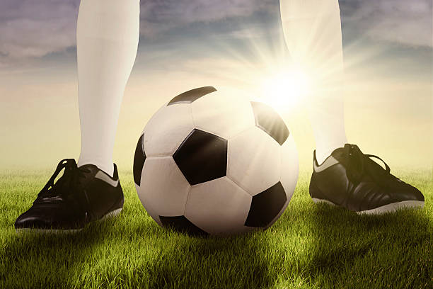 istock Foot of soccer player ready for playing 541869476
