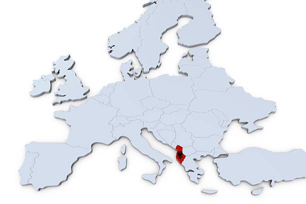 istock European map with Albania highlighted 541971028