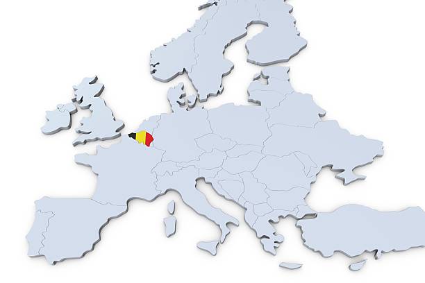 istock European map with Belgium highlighted 541971062