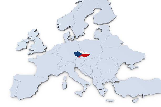istock European map with Czech republic highlighted 541971140
