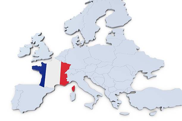 European map with France highlighted