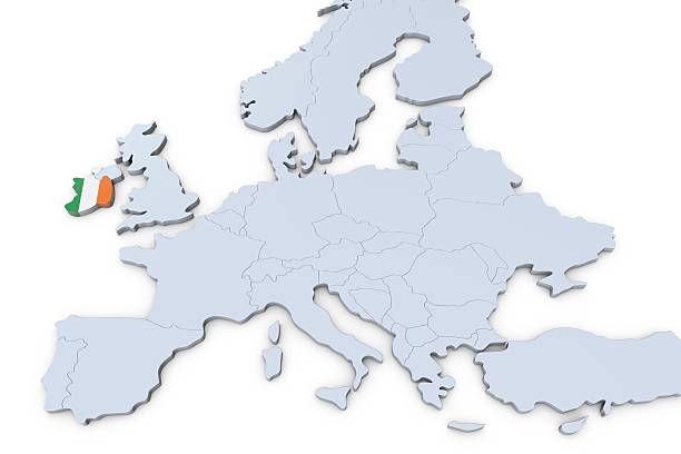 istock European map with Ireland highlighted 541971314