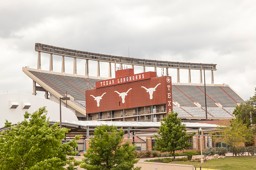 Dallas, Tx, USA - April 9, 2016: Darrell K Royal Texas Memorial Stadium at campus of University of Texas. Austin, Texas, United States