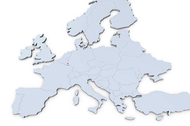 istock European map with Luxembourg highlighted 541971438