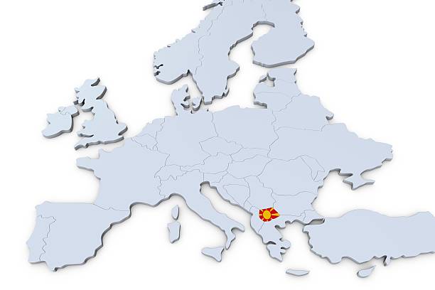 istock European map with Macedonia highlighted 541971460