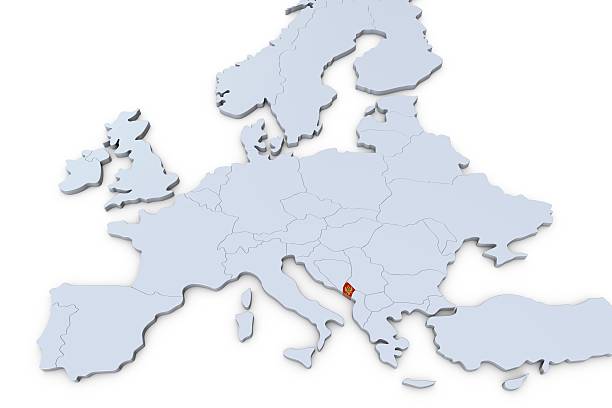 istock European map with Montenegro highlighted 541971506
