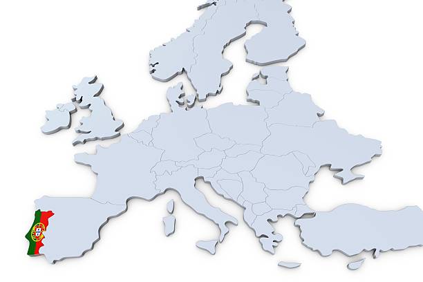 istock European map with Portugal highlighted 541971618