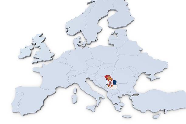 istock European map with Serbia highlighted 541971660