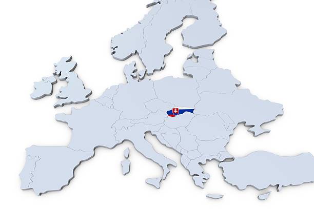 istock European map with Slovakia highlighted 541971688