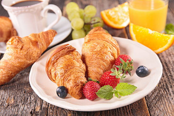 istock croissant with coffee and orange juice 541975178
