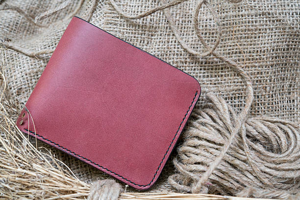 istock Hand made wallet made of leather 541979100