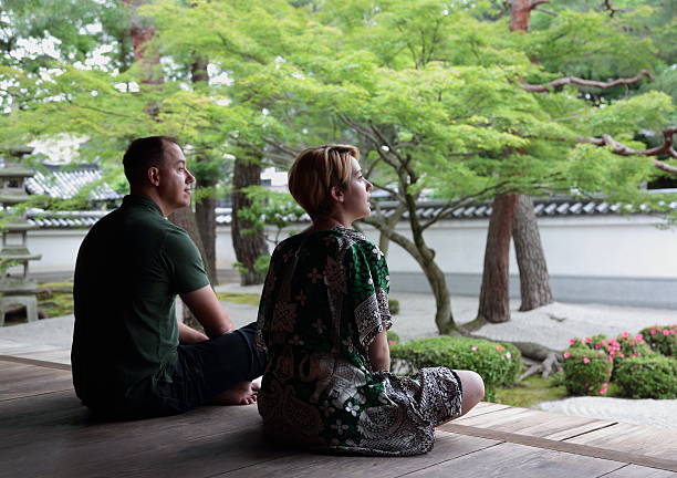 istock tourist relax in japanese temple 541980170
